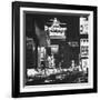 Night View of Taxi and Traffic Congestion Looking North on 45th Street-Andreas Feininger-Framed Photographic Print