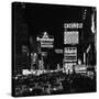 Night View of Taxi and Traffic Congestion Looking North on 45th Street-Andreas Feininger-Stretched Canvas