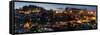 Night view of the Baguio City, Luzon, Philippines-null-Framed Stretched Canvas