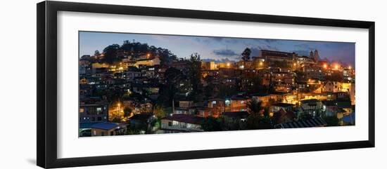 Night view of the Baguio City, Luzon, Philippines-null-Framed Photographic Print