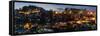 Night view of the Baguio City, Luzon, Philippines-null-Framed Stretched Canvas