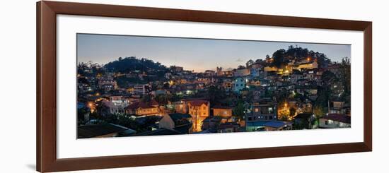 Night view of the Baguio City, Luzon, Philippines-null-Framed Photographic Print