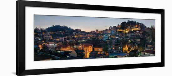 Night view of the Baguio City, Luzon, Philippines-null-Framed Photographic Print