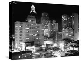 Night View of the City Houston-Dmitri Kessel-Stretched Canvas