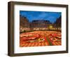 Night View of the Grand Place with Flower Carpet and Ornate Buildings, Brussels, Belgium-Bill Bachmann-Framed Photographic Print