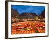 Night View of the Grand Place with Flower Carpet and Ornate Buildings, Brussels, Belgium-Bill Bachmann-Framed Photographic Print