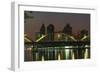 Night View of the Haizhu Bridge, the Pearl River-null-Framed Giclee Print