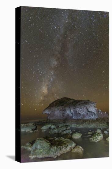 Night View of the Milky Way from Himalaya Beach, Sonora, Mexico, North America-Michael Nolan-Stretched Canvas