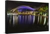 Night View of the Puerto Rican Convention Center-George Oze-Framed Stretched Canvas