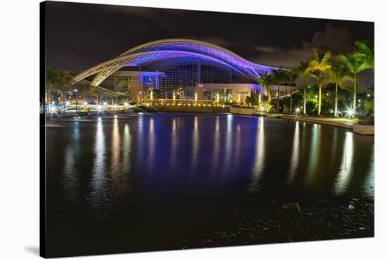 Night View of the Puerto Rican Convention Center-George Oze-Stretched Canvas