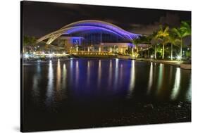 Night View of the Puerto Rican Convention Center-George Oze-Stretched Canvas