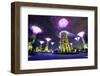 Night View of the Supertree Grove at Gardens-SurangaWeeratunga-Framed Photographic Print