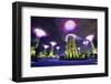 Night View of the Supertree Grove at Gardens-SurangaWeeratunga-Framed Photographic Print