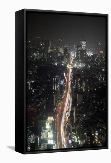 Night View of Tokyo from Tokyo City View Observation Deck, Roppongi Hills, Tokyo, Japan-Stuart Black-Framed Stretched Canvas