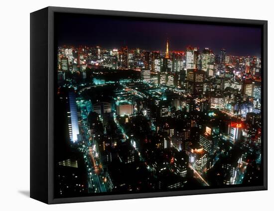 Night View of Tokyo Tower-null-Framed Stretched Canvas