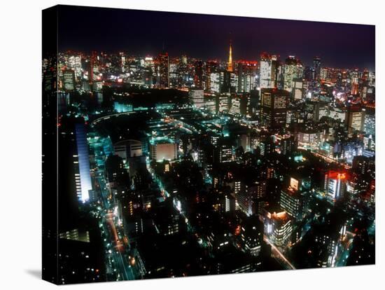 Night View of Tokyo Tower-null-Stretched Canvas