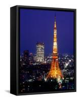 Night View of Tokyo Tower-null-Framed Stretched Canvas