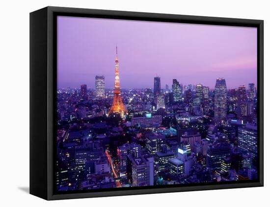 Night View of Tokyo Tower-null-Framed Stretched Canvas