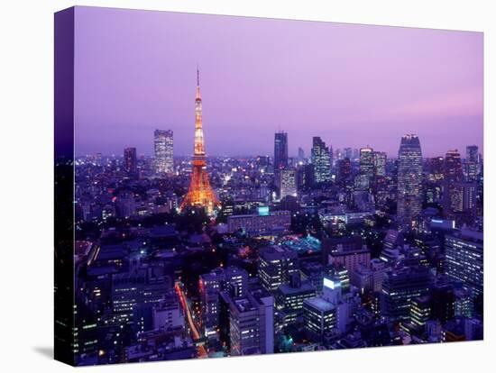 Night View of Tokyo Tower-null-Stretched Canvas