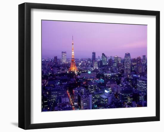 Night View of Tokyo Tower-null-Framed Premium Photographic Print