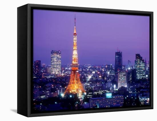 Night View of Tokyo Tower-null-Framed Stretched Canvas