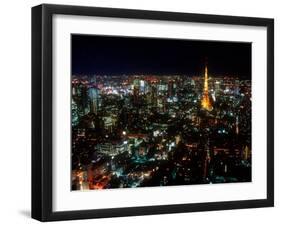 Night View of Tokyo Tower-null-Framed Photographic Print