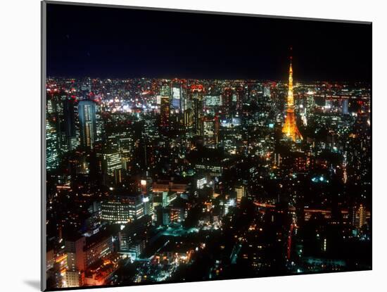 Night View of Tokyo Tower-null-Mounted Photographic Print