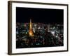 Night View of Tokyo Tower-null-Framed Photographic Print