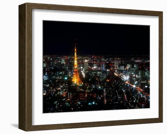 Night View of Tokyo Tower-null-Framed Photographic Print