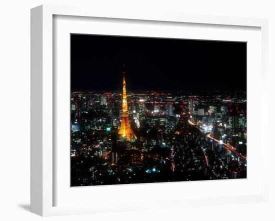 Night View of Tokyo Tower-null-Framed Photographic Print