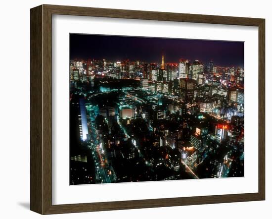 Night View of Tokyo Tower-null-Framed Photographic Print