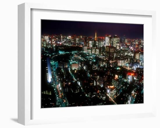 Night View of Tokyo Tower-null-Framed Photographic Print