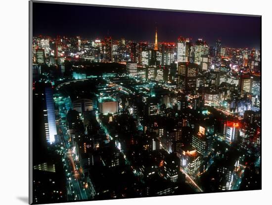 Night View of Tokyo Tower-null-Mounted Photographic Print