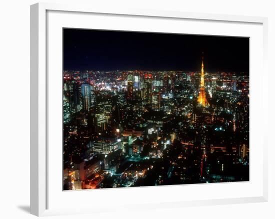 Night View of Tokyo Tower-null-Framed Photographic Print