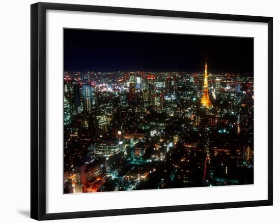 Night View of Tokyo Tower-null-Framed Photographic Print