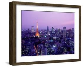 Night View of Tokyo Tower-null-Framed Photographic Print