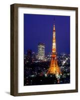 Night View of Tokyo Tower-null-Framed Photographic Print