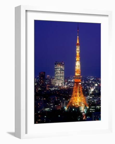 Night View of Tokyo Tower-null-Framed Photographic Print