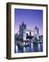 Night View of Tower Bridge and Thames River, London, England-Steve Vidler-Framed Photographic Print