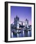 Night View of Tower Bridge and Thames River, London, England-Steve Vidler-Framed Photographic Print