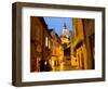 Night View of Town Center and Castle in Cesky Krumlov, Czech Republic-Bill Bachmann-Framed Photographic Print