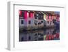 Night view of traditional houses along the Grand Canal, Wuxi, Jiangsu Province, China-Keren Su-Framed Photographic Print