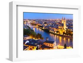 Night View of Verona City. Italy-Dudarev Mikhail-Framed Photographic Print