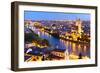 Night View of Verona City. Italy-Dudarev Mikhail-Framed Photographic Print