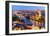 Night View of Verona City. Italy-Dudarev Mikhail-Framed Photographic Print