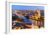 Night View of Verona City. Italy-Dudarev Mikhail-Framed Photographic Print