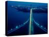 Night view of Verrazano-Narrows Bridge, New York City, New York State, USA-null-Stretched Canvas