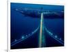 Night view of Verrazano-Narrows Bridge, New York City, New York State, USA-null-Framed Photographic Print