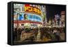 Night View of Yasukuni-Dori Street, Shinjuku District, Tokyo, Japan-Stefano Politi Markovina-Framed Stretched Canvas