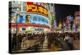 Night View of Yasukuni-Dori Street, Shinjuku District, Tokyo, Japan-Stefano Politi Markovina-Stretched Canvas